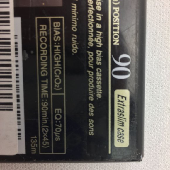 Fuji DR-II High Bias 90 Minute Blank Audio Cassette Tape NEW & SEALED - Picture 5 of 7